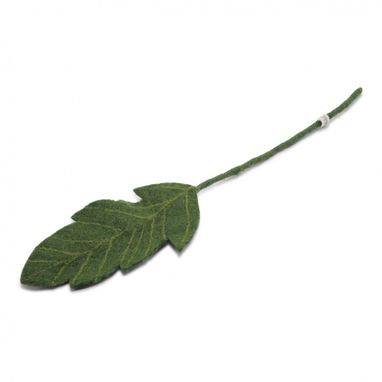 Grande feuille en laine Gry & Sif de coloris Vert foncé