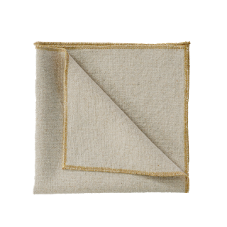 Serviette de table "Verone" en lin et coton coloris Naturel.