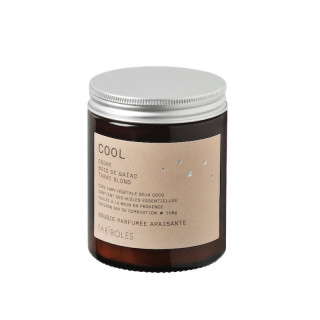 Bougie artisanale parfumée de la marque française Fariboles, parfum Cool