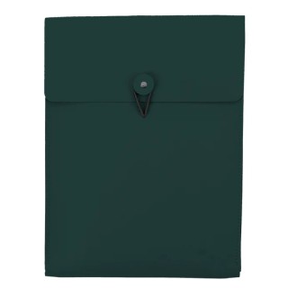 Pochette en cuir recyclé, format A4 vertical, couleur vert amazonie