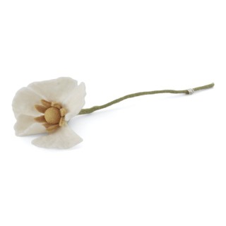 Grande fleur de coquelicot en laine couleur Blanche Gry & Sif