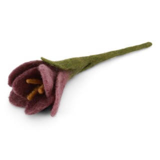 Petit crocus en laine, coloris mauve, Gry & Sif