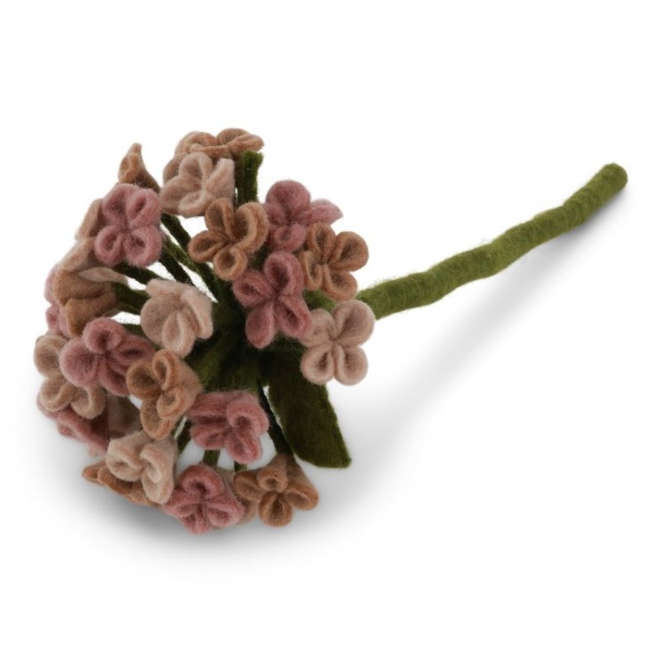 Hortensia en laine, coloris rose Gry & Sif