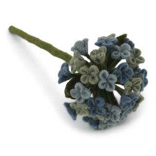 Hortensia en laine, coloris bleu Gry & Sif