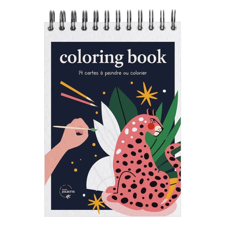 Carnet de coloriage format A6 : Wild
